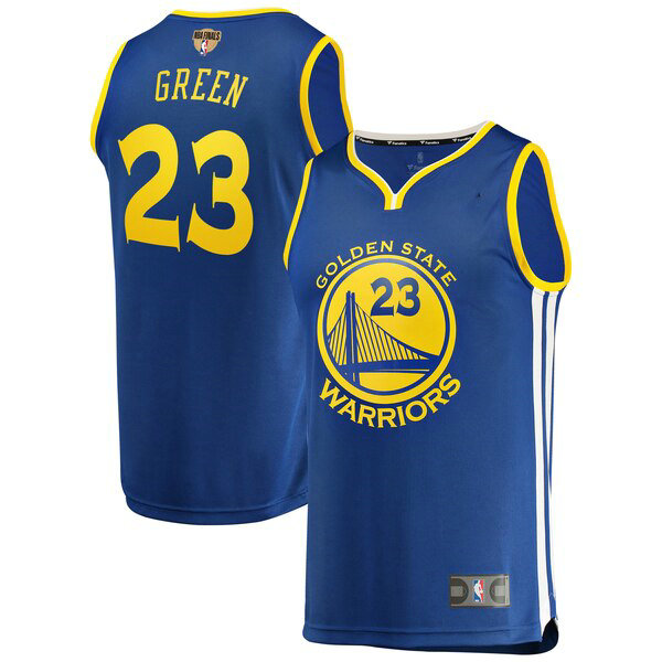 Maillot Golden State Warriors Homme Draymond Green 23 Icon Edition Bleu
